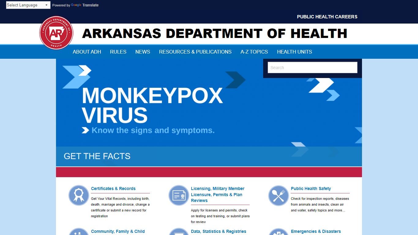 Arkansas Department of Health Office of Vital Records, mail slot 44 ...